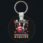 Bowling Christmas Oh Bowly Night Santa Hat Christm Key Ring<br><div class="desc">Bowling Christmas Oh Bowly Night Santa Hat Christmas Lights</div>
