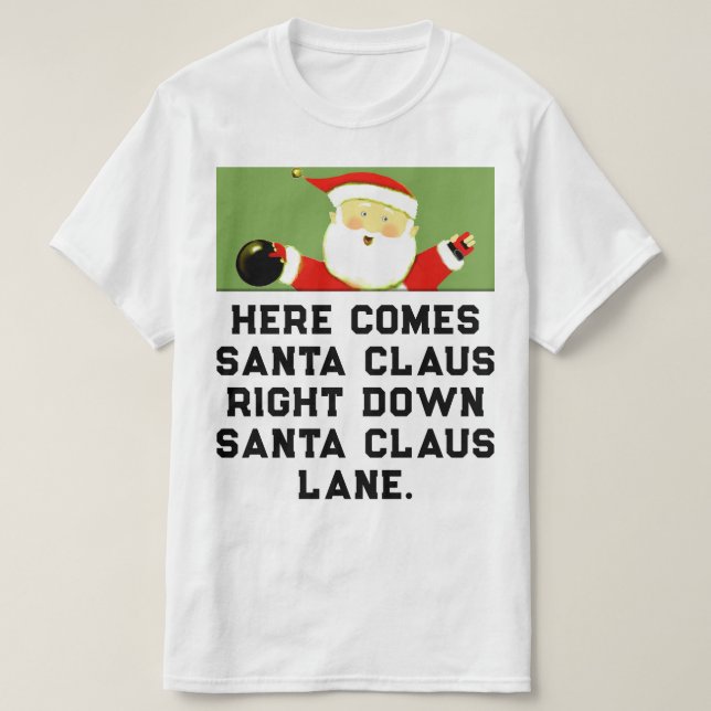Bowling Christmas T-Shirt (Design Front)