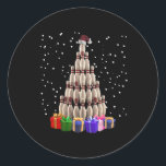 Bowling Christmas Tree Funny Xmas Matching Family  Classic Round Sticker<br><div class="desc">Bowling Christmas Tree Funny Xmas Matching Family Men Women</div>