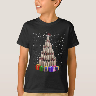 Bowling Christmas Tree Funny Xmas Matching Family  T-Shirt