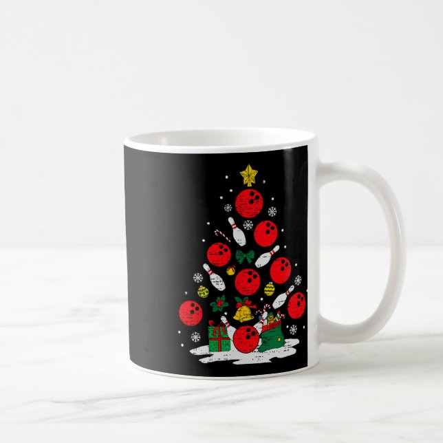 Bowling Christmas Tree Lights Xmas Bowler Sport Me Coffee Mug (Right)