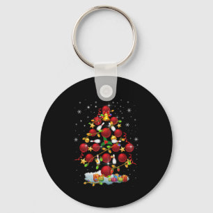 Bowling Christmas Tree Lights Xmas Fun Gifts Key Ring