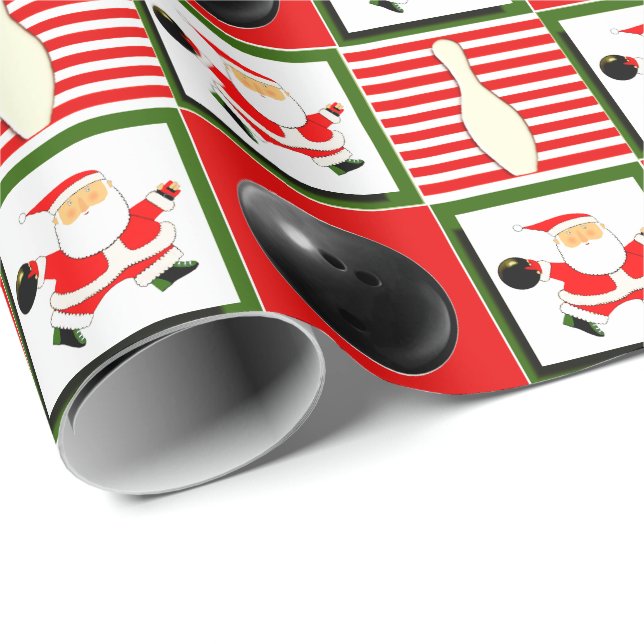 Bowling Christmas Wrapping Paper (Roll Corner)