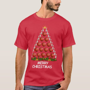 Bowling Christmasree Merry Christmas boy T-Shirt