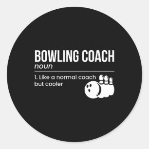 Bowling Coach Definition  Classic Round Sticker