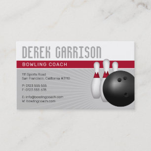Bowling Coach Perfect Sport Offer Business Card