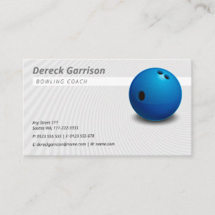 Bowling Coach Sport Business Card