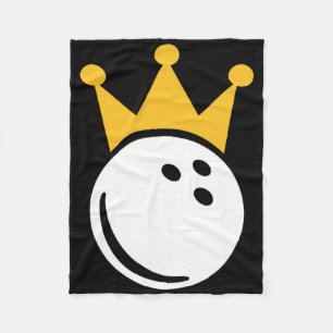 Bowling Crown  Fleece Blanket