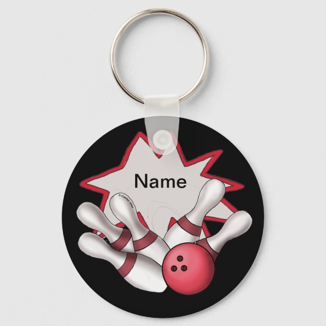 Bowling custom name key ring (Front)