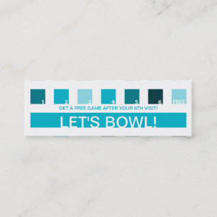 BOWLING customer appreciation (mod squares) Loyalty Card
