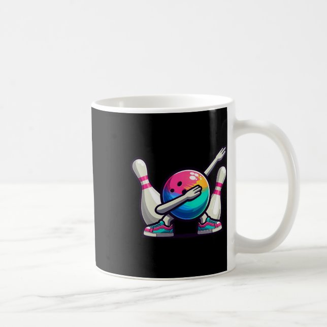 Bowling Dab Bowler Bowling Ll Player Pin Kids Boys Coffee Mug (Right)
