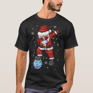 Bowling Dabbing Santa Claus Bowling Player Christm T-Shirt