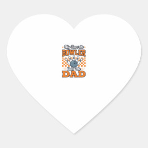 Bowling Dad Shirt My Favourite Bowler Calls Me Dad Heart Sticker