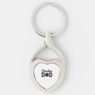 Bowling Dad Vintage Engraving Shirt Design_1 Key Ring
