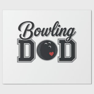 Bowling Dad Vintage Engraving Shirt Design_1 Wrapping Paper