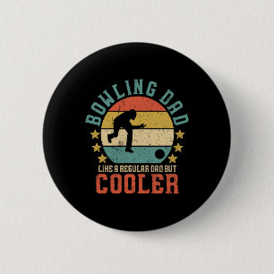 Bowling Dad Vintage Funny Father's Day Gift For Bo 6 Cm Round Badge
