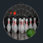 Bowling Dartboard<br><div class="desc">A dartboard featuring  photo of bowling pins.

If you believe the cost and shipping is too much to pay.
Join Zazzle Black at check out to get unlimited free shipping,  huge discounts and great exclusives all year long. A standard membership is $9.99 annually.</div>