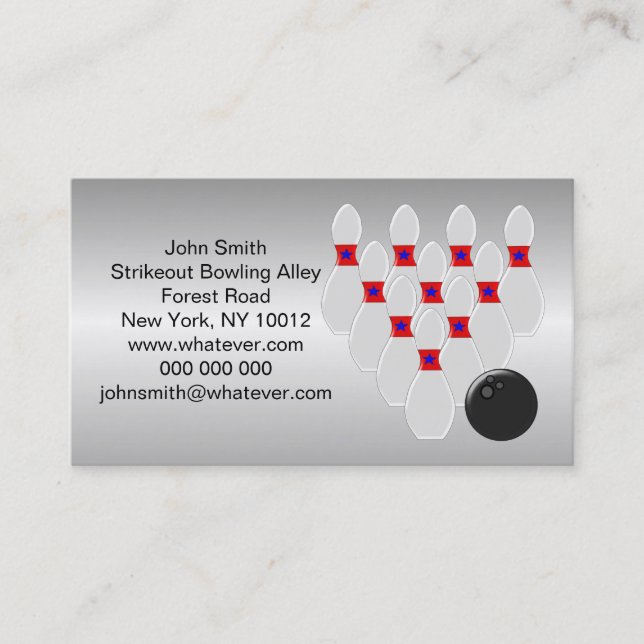 Bowling Design Business Card (Front)