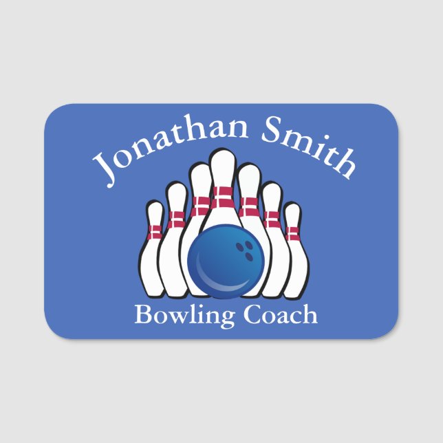 Bowling Design Name Tag (Front)