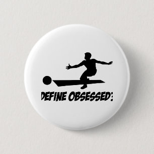 bowling designs 6 cm round badge