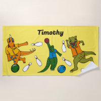 Bowling Dinosaurs Cartoons Personalised Bowlers