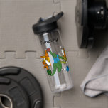 Bowling Dinosaurs Cartoons Personalised Bowlers Water Bottle<br><div class="desc">Create a personalised gift for bowlers of any age. This water bottle features cartoon style illustrations of bowling dinosaurs and is ready to be personalised with a name.</div>