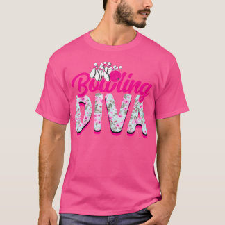 Bowling Diva Funny Women'S Bowling Lover Bowler T-Shirt