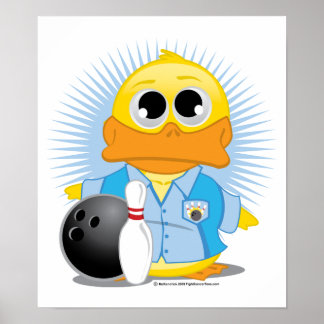 Bowling Duck Poster