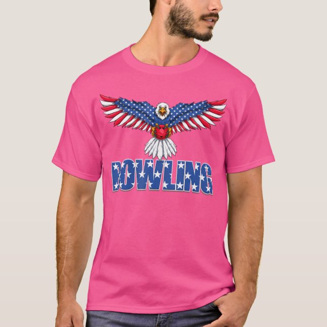 Bowling Eagle And Usa T-Shirt (Front)