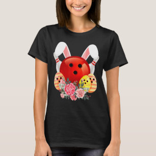 Bowling Easter Bunny Egg 2022 Rabbit Flowers Pasch T-Shirt