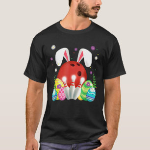 Bowling Easter Bunny Eggs Rabbi For Boys Girls T-Shirt