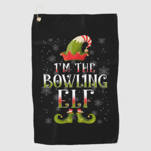 Bowling Elf Christmas Golf Towel