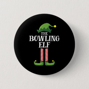 Bowling Elf Matching Family Group Christmas Party  6 Cm Round Badge