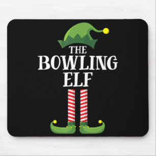 Bowling Elf Matching Family Group Christmas Party  Mouse Pad