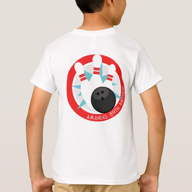 Bowling Event Shirt with Name on Front Pocket (Back)