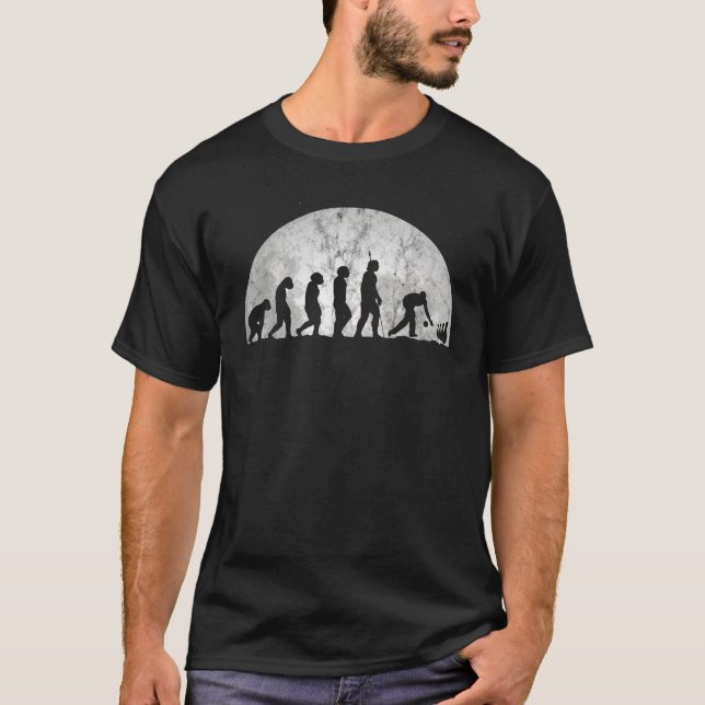 Bowling Evolution Evolution Of Man Cones Skittle T-Shirt (Front)