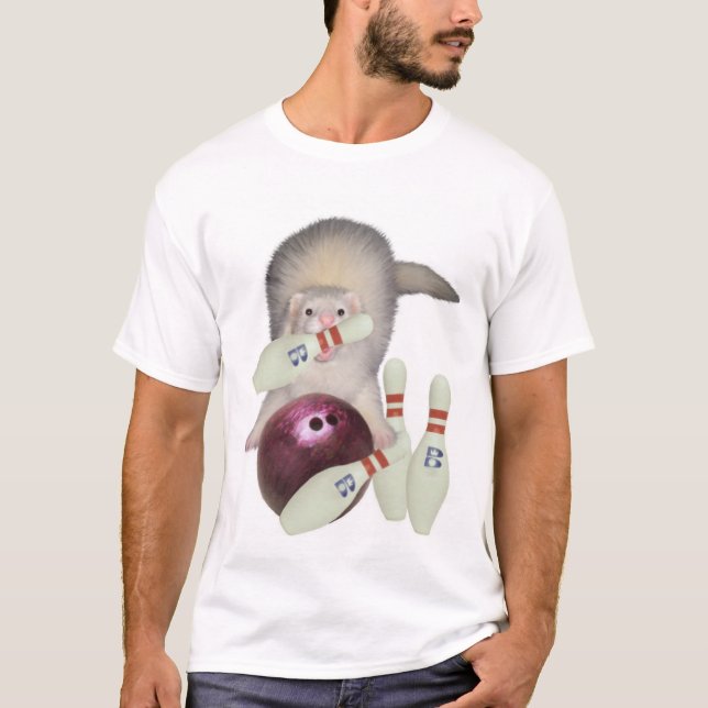 Bowling Ferret T-Shirt (Front)