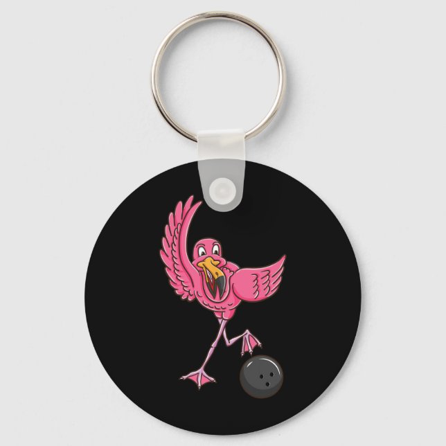 Bowling Flamingo 1  Key Ring (Front)