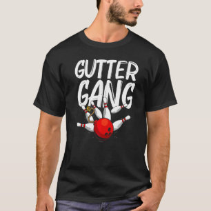 Bowling For Men And Women Cool Gutter Gang Bowler T-Shirt