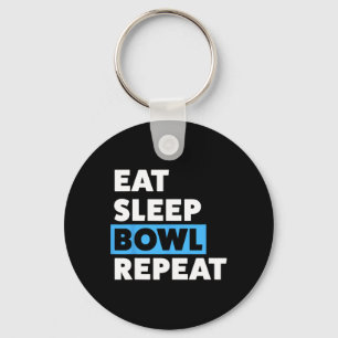 Bowling For Men Or Dad Eat Sleep Bowl Repeat Key Ring