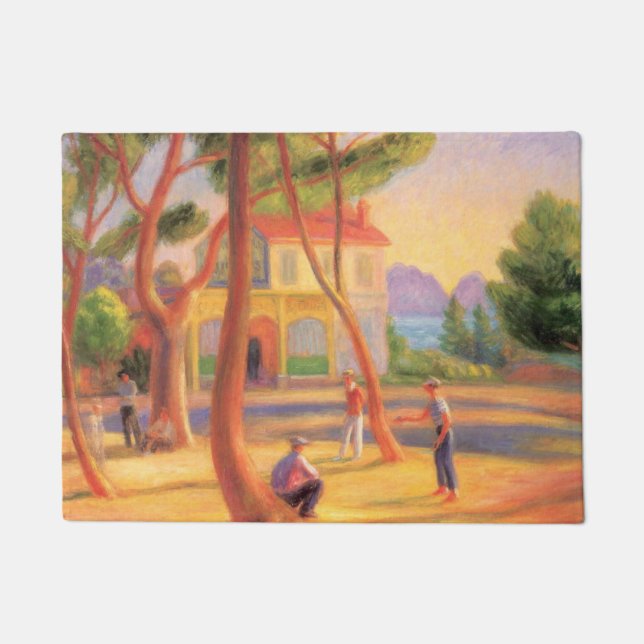Bowling Game at La Ciotat in the South of France Doormat (Front)