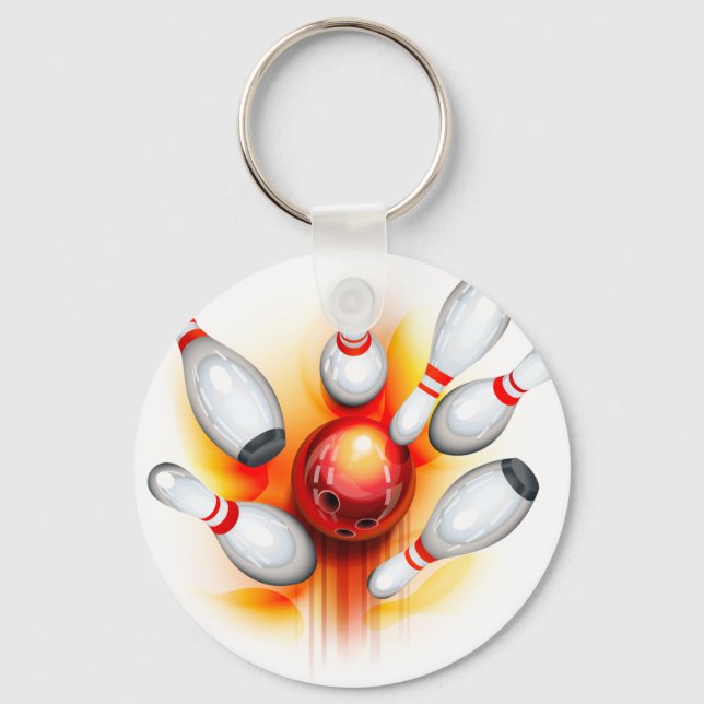 Bowling game (top view) key ring (Front)