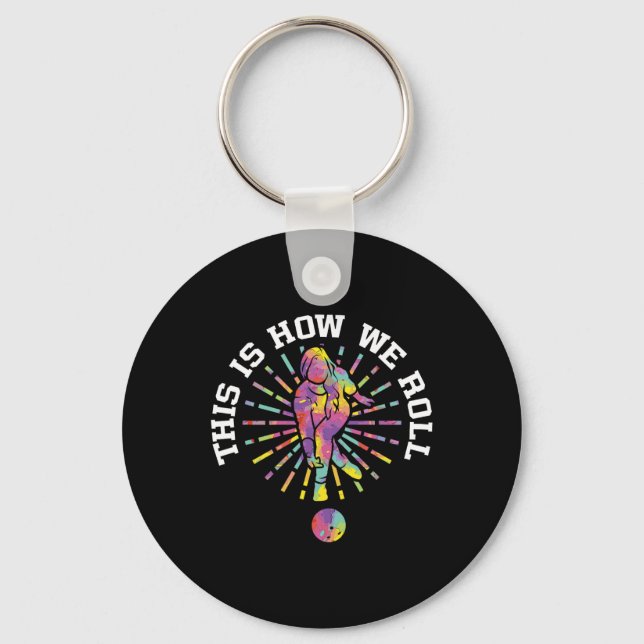 Bowling Girl 1  Key Ring (Front)