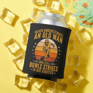 Bowling Grandpa 80th Birthday Can Cooler