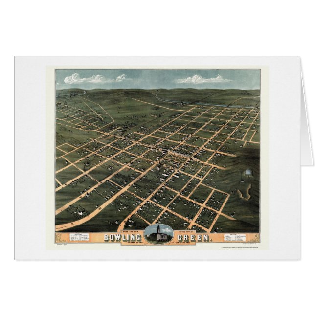 Bowling Green, KY Panoramic Map - 1871 (Front Horizontal)