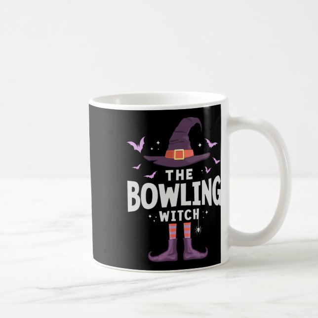 Bowling Halloween Witch Matching Costume  Coffee Mug (Right)
