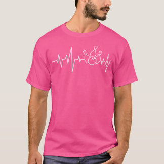 Bowling Heartbeat Bowling Bowler T-Shirt