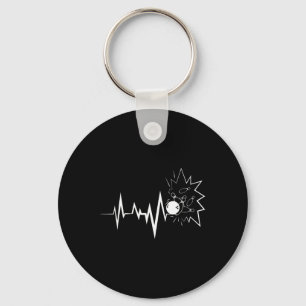 Bowling Heartbeat For Bowling Lovers And Players Key Ring