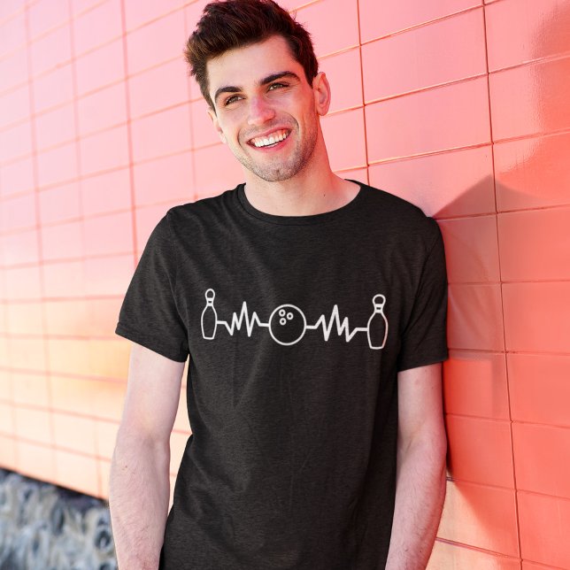 Bowling Heartbeat Funny Bowler Ball T-Shirt (Creator Uploaded)