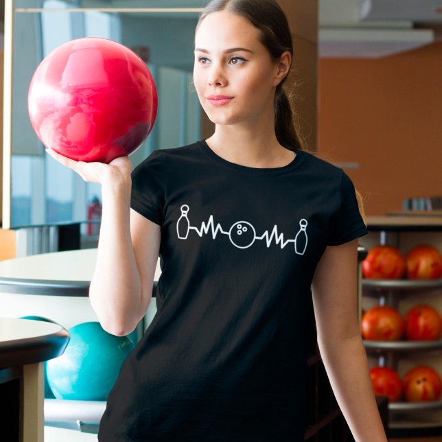 Bowling Heartbeat Funny Bowler Ball T-Shirt (Creator Uploaded)